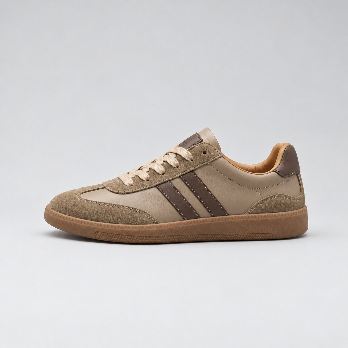 Florian | Classic Retro Sneakers with Breathable Mesh Panels – Brown