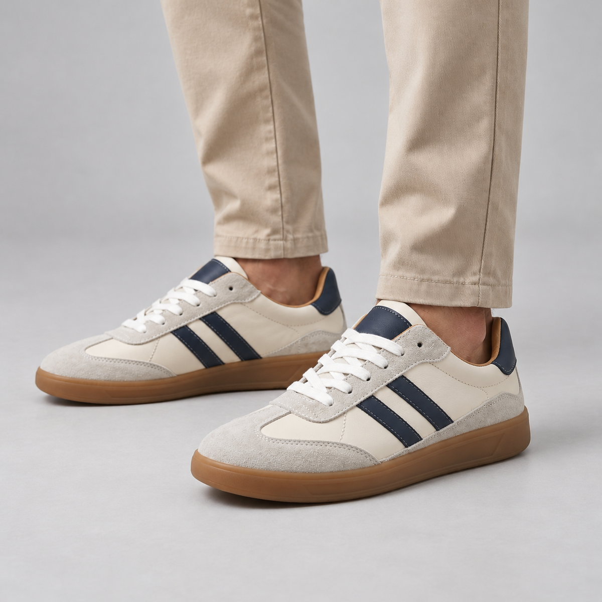Florian | Classic Retro Sneakers with Breathable Mesh Panels