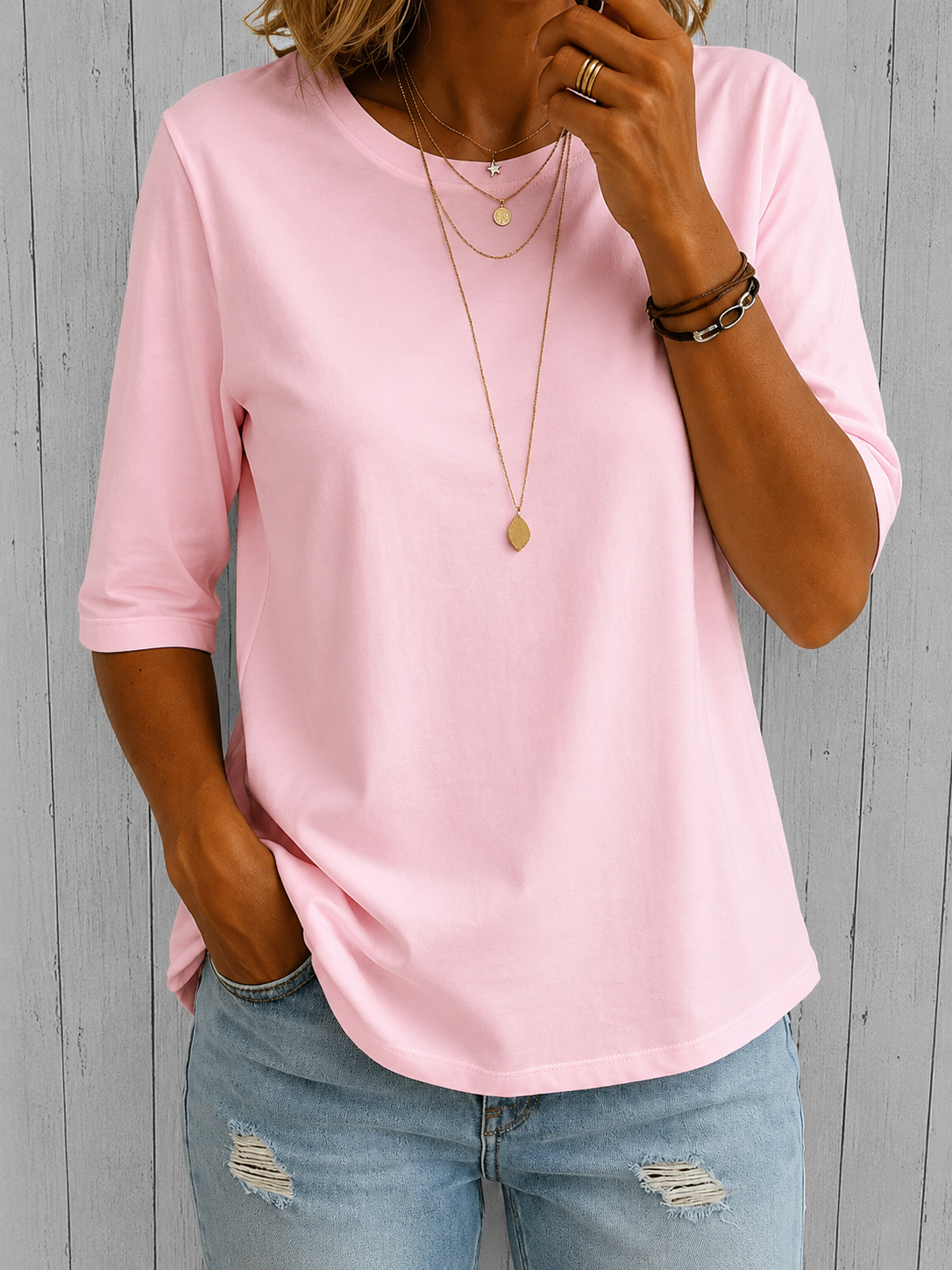 Eloise | Women's Comfort Coverage Tee – Pink
