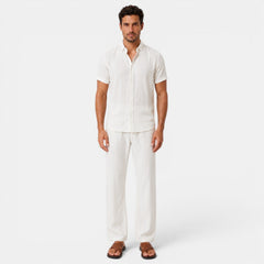 Errol | Men's Casual Summer Set – White