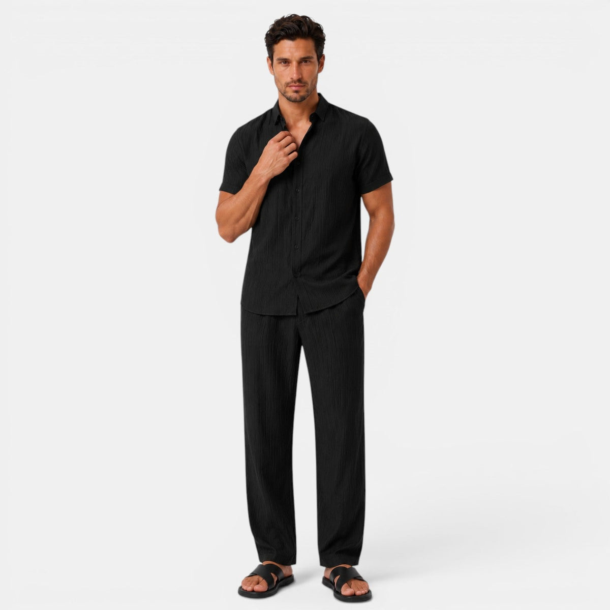Errol | Men's Casual Summer Set – Black