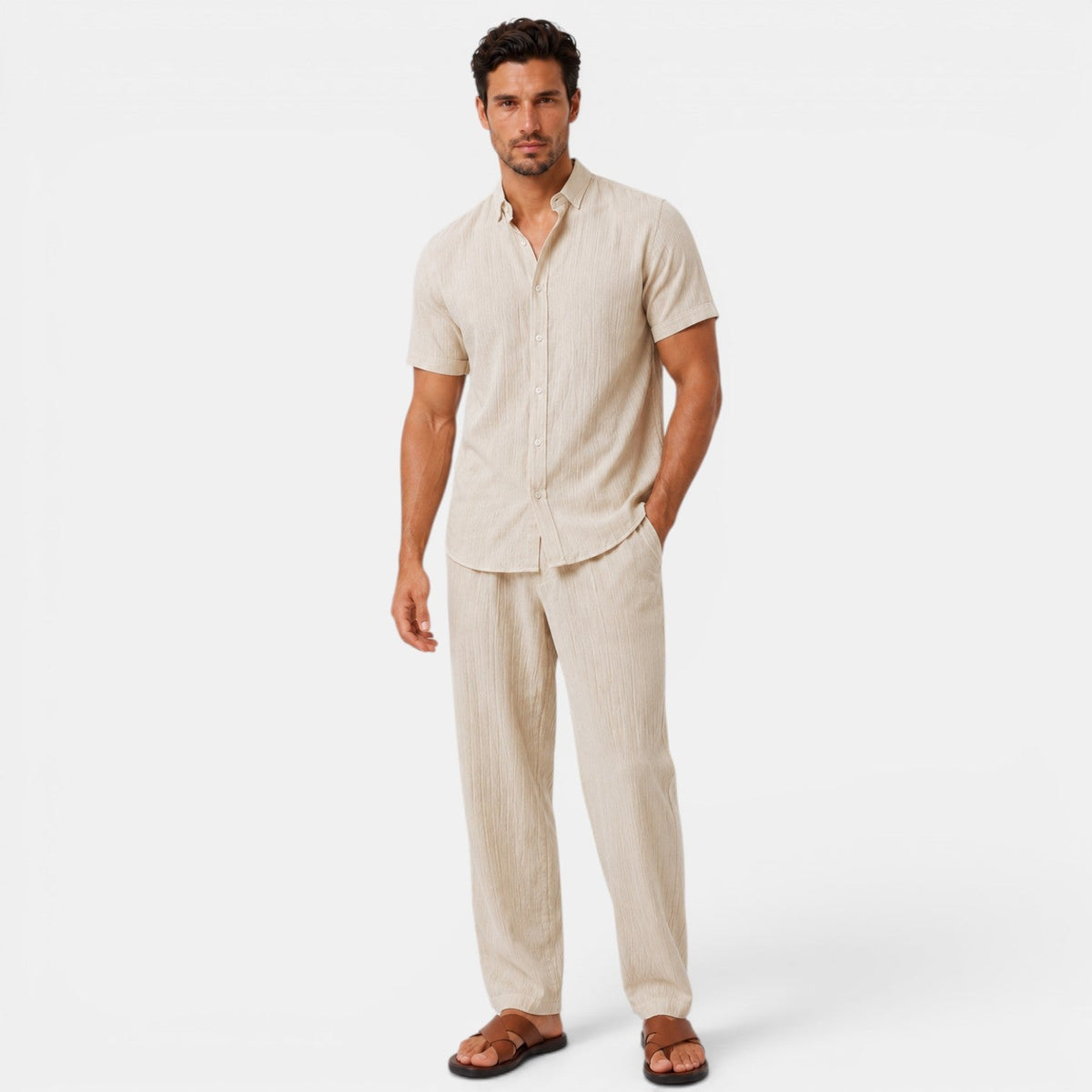 Errol | Men's Casual Summer Set – Beige