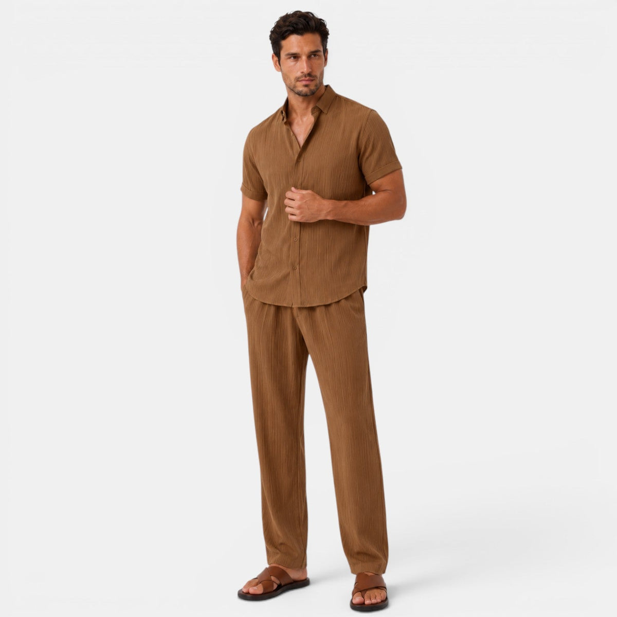 Errol | Men's Casual Summer Set – Brown