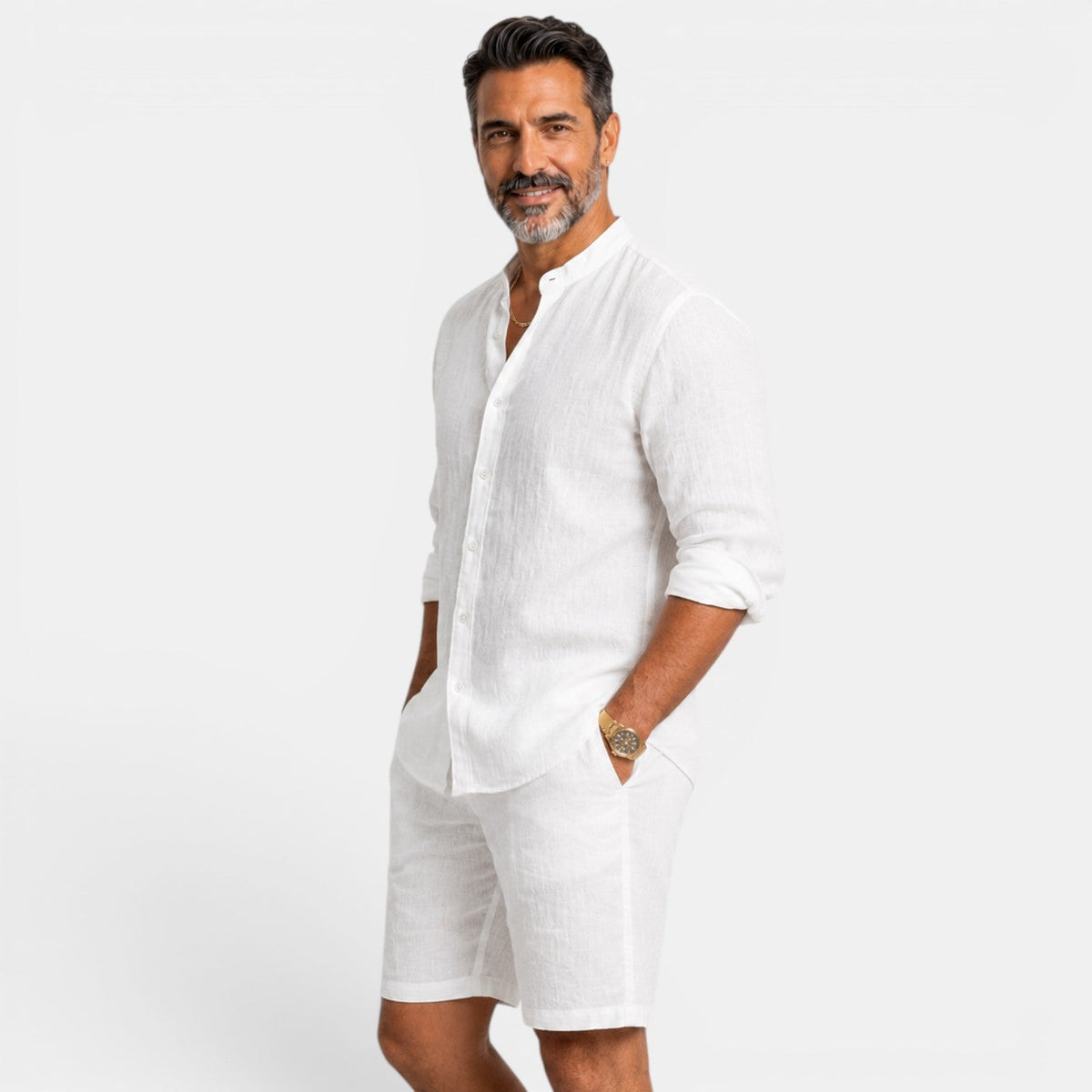 Gideon | Casual Linen Shirt Set