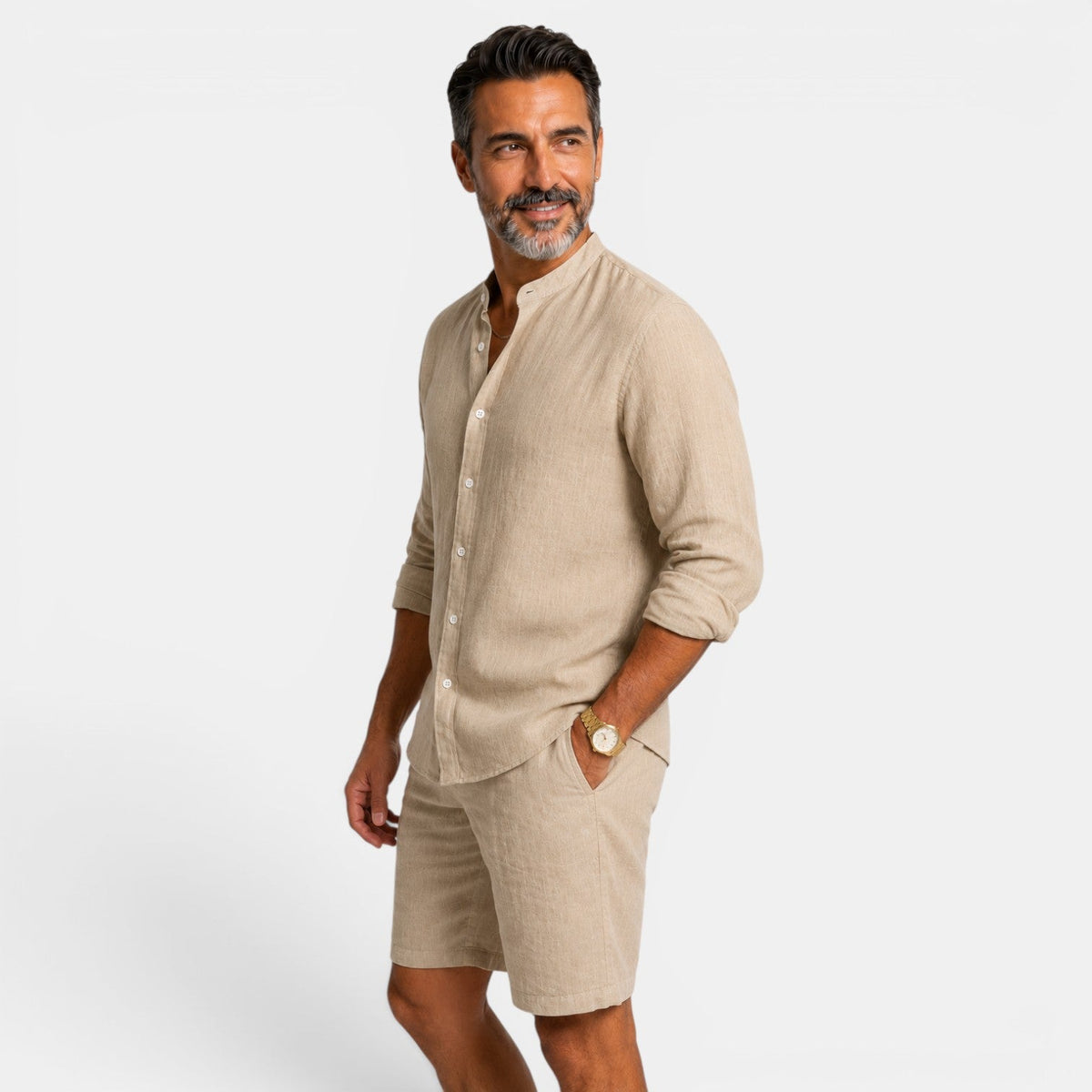 Gideon | Casual Linen Shirt Set