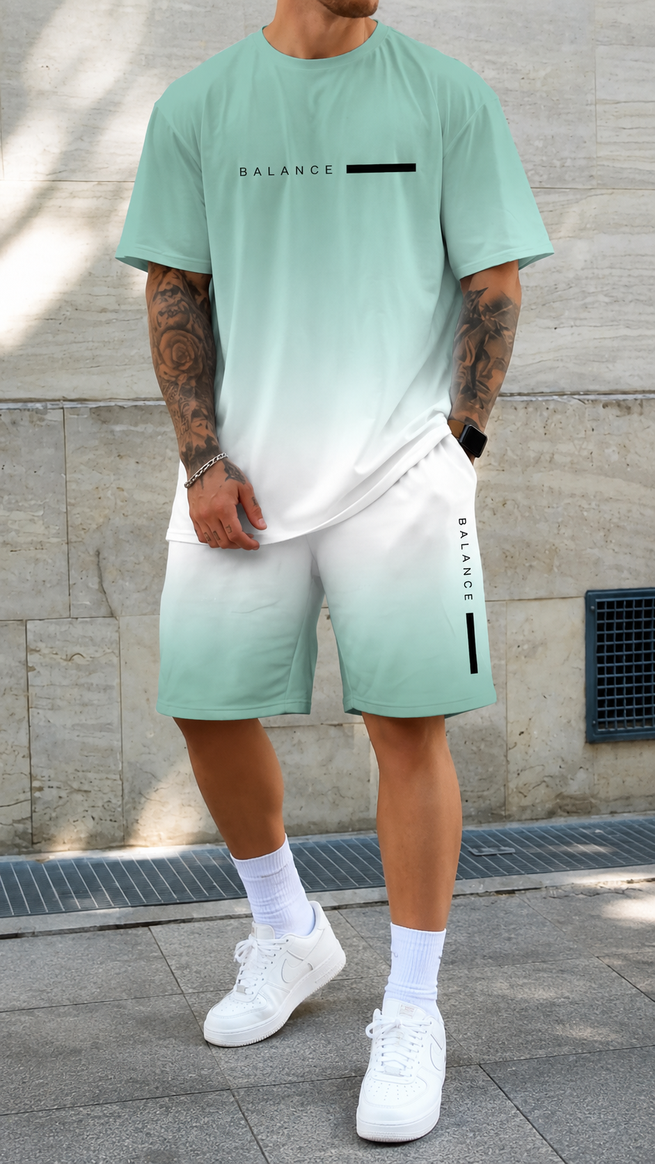 Ashby | Men's Gradient Summer Set – Bright Mint