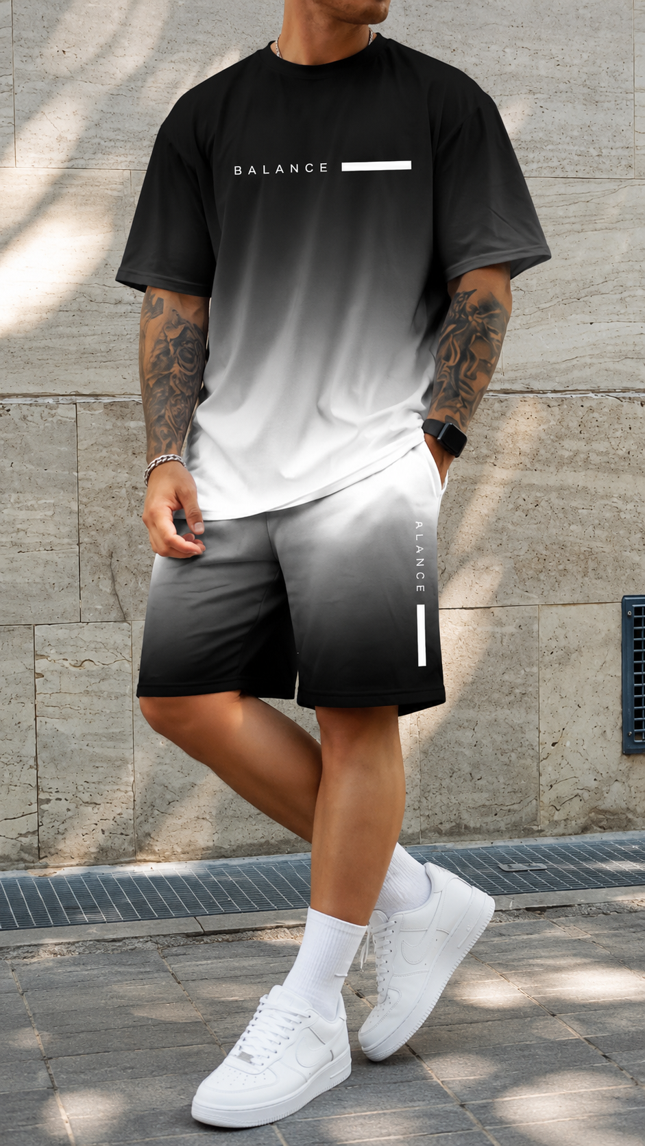Ashby | Men's Gradient Summer Set – Black