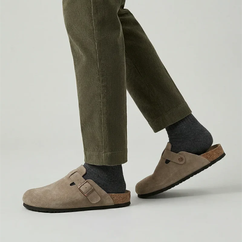 Yolande | Suede-Look Buckle Slip-On Clogs