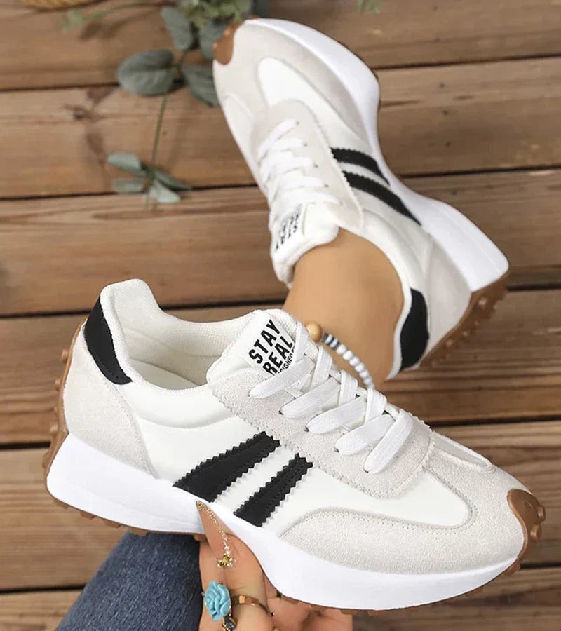 Coralie | Cushioned Orthopaedic Walking Sneakers – White