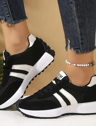 Coralie | Cushioned Orthopaedic Walking Sneakers – Black