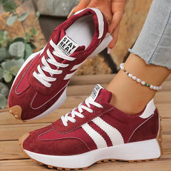 Coralie | Cushioned Orthopaedic Walking Sneakers – Red
