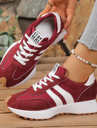 Coralie | Cushioned Orthopaedic Walking Sneakers – Red