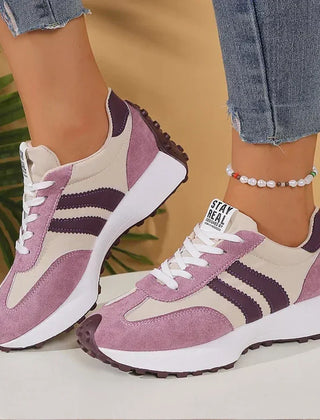Coralie | Cushioned Orthopaedic Walking Sneakers – Purple