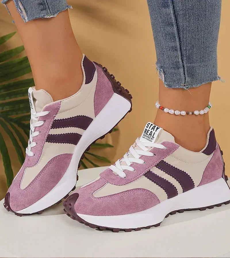 Coralie | Cushioned Orthopaedic Walking Sneakers – Purple
