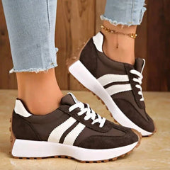 Coralie | Cushioned Orthopaedic Walking Sneakers – Dark Brown