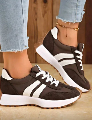 Coralie | Cushioned Orthopaedic Walking Sneakers – Dark Brown