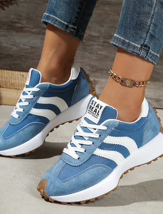 Coralie | Cushioned Orthopaedic Walking Sneakers – Blue