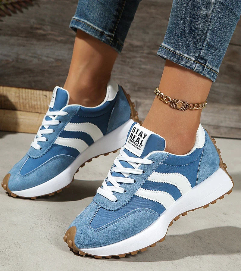 Coralie | Cushioned Orthopaedic Walking Sneakers – Blue