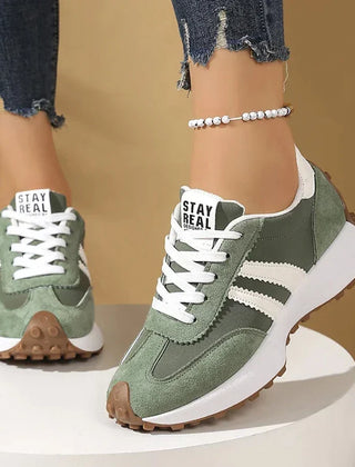 Coralie | Cushioned Orthopaedic Walking Sneakers – Green