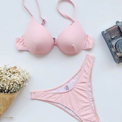 Romola | Underwire Bikini Top Set with Gathered Beach Skirt