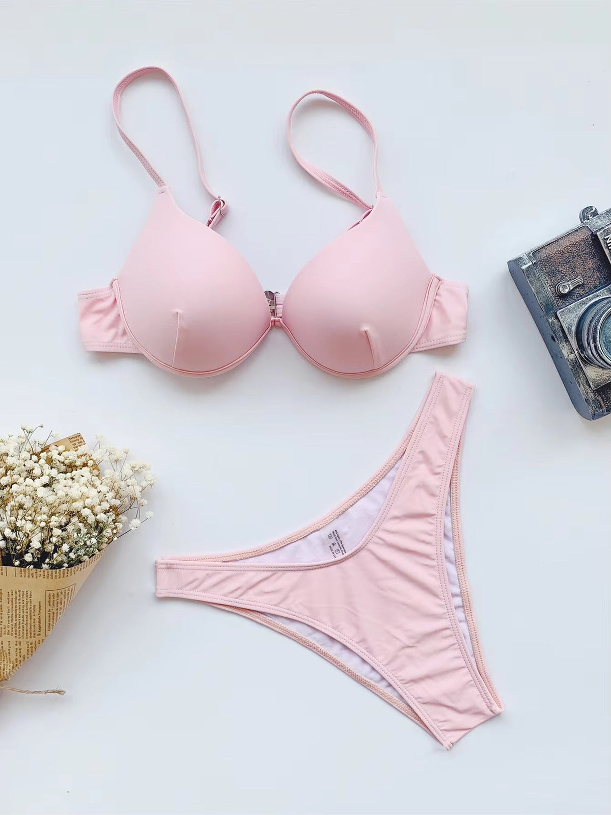 Romola | Underwire Bikini Top Set with Gathered Beach Skirt