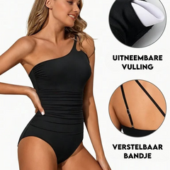 Odette | One Shoulder Swimsuit with Ruched Detail