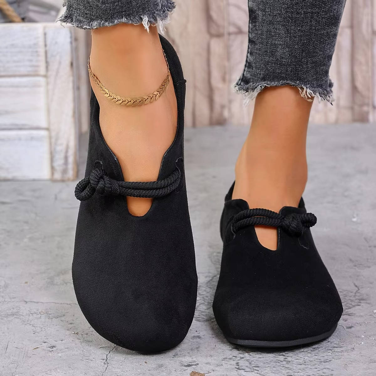 Briony | Memory Foam Arch Support Loafers – Black