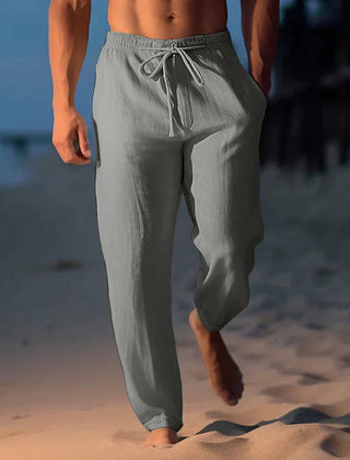Ulric | Men's Breathable Linen Pants for Summer – Grey