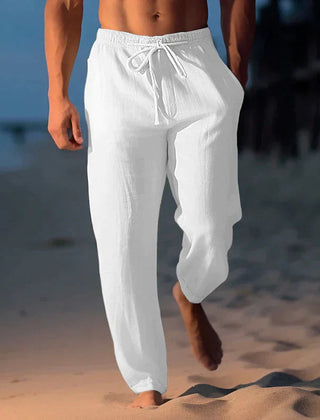 Ulric | Men's Breathable Linen Pants for Summer – White