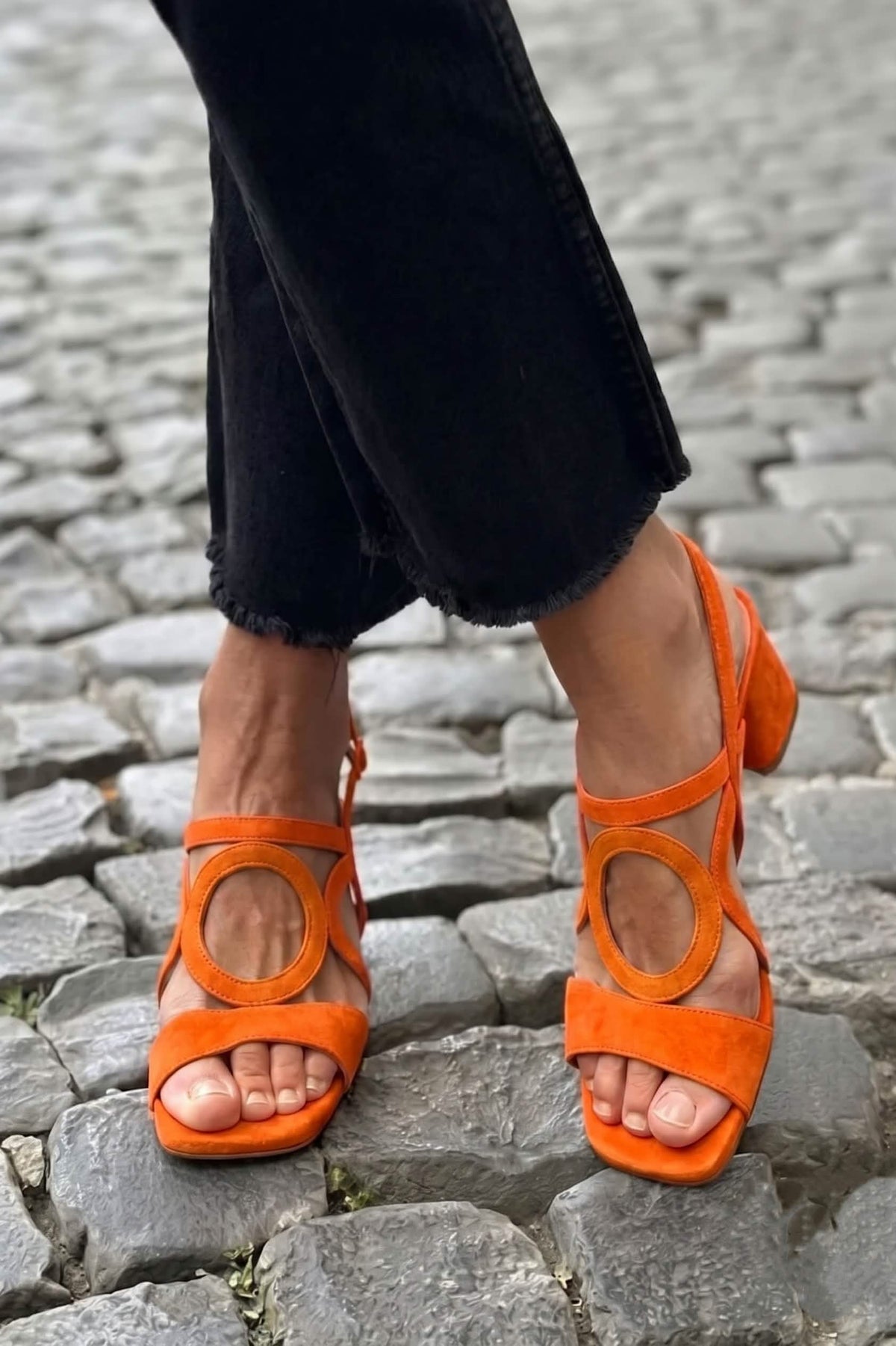 Verena | Colourful Summer Strap Sandals – Orange