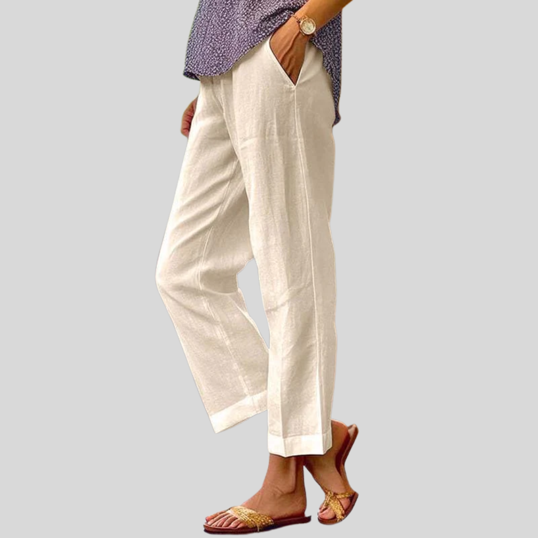 Rosalie | Straight Leg Pants in Light Fabric