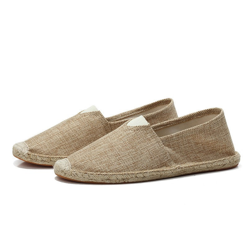 Lucian | Men's Linen Espadrilles with Cushioned Insole – Khaki