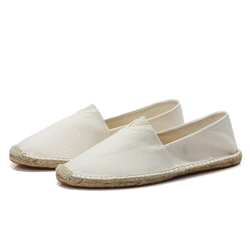 Lucian | Men's Linen Espadrilles with Cushioned Insole – White