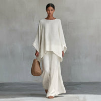 Iris | Long Sleeve Set with Wide Leg Pants