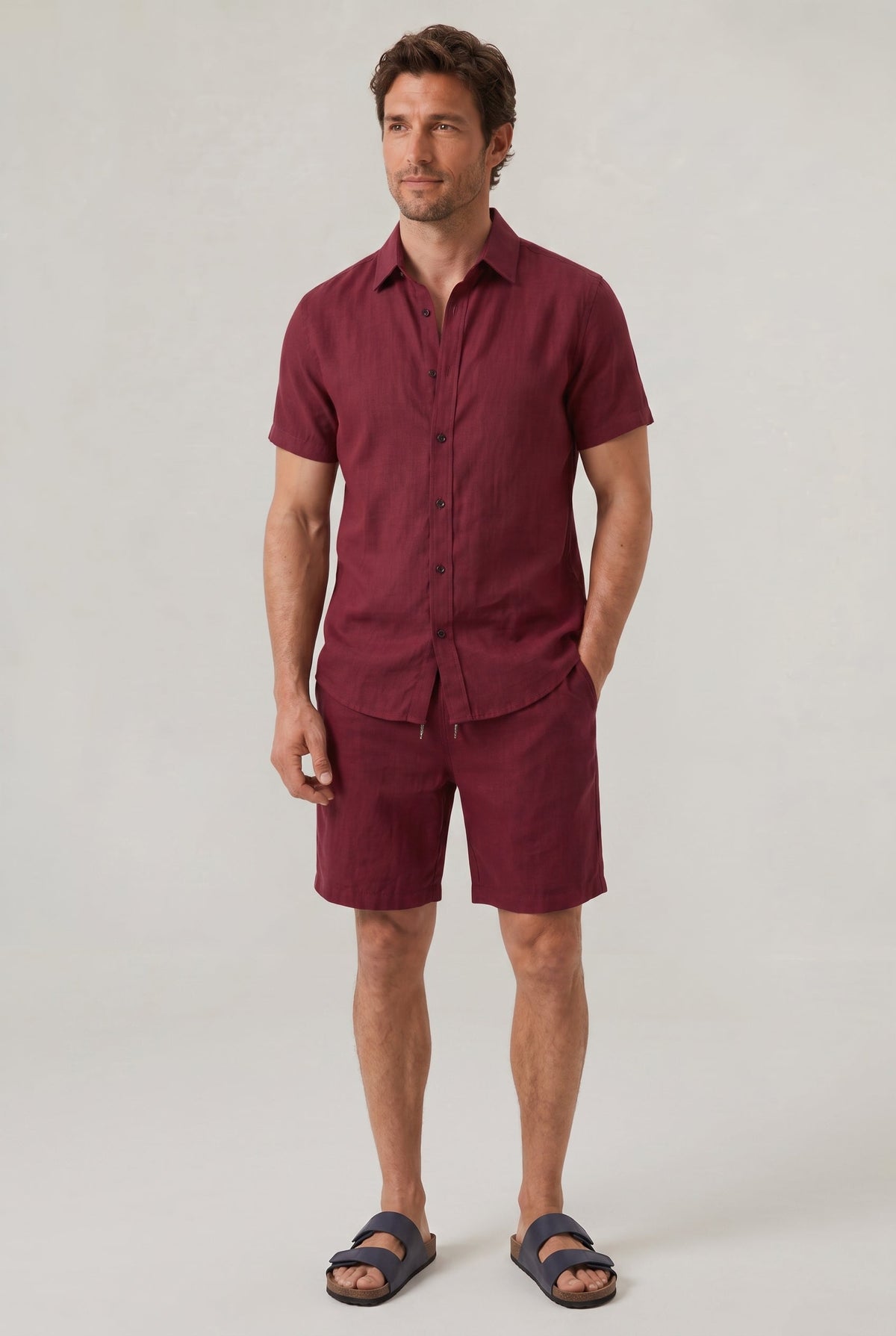 Dermot | Linen Shirt and Shorts Set