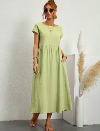 Persephone | Flowing Midi Day Dress – Mint Green