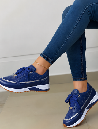 Fleur | All-Day Orthopaedic Walking Sneakers – Blue
