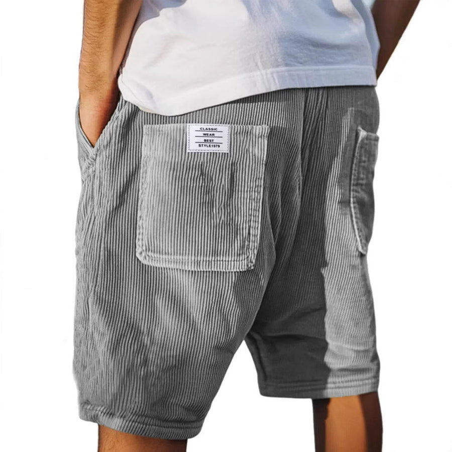 Byron | Soft Corduroy Casual Shorts – Grey