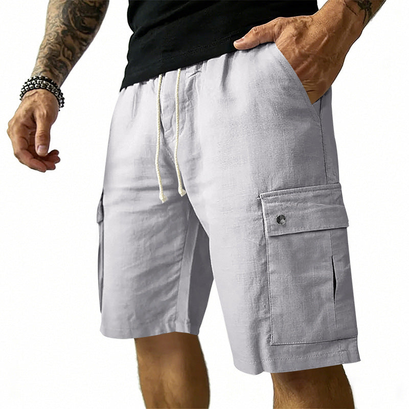 Vance | Lightweight Cargo Pocket Shorts – Light Grey