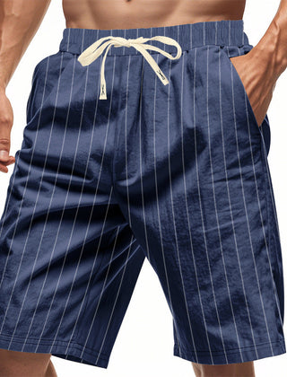 Sterling | Striped Casual Summer Shorts – Navy