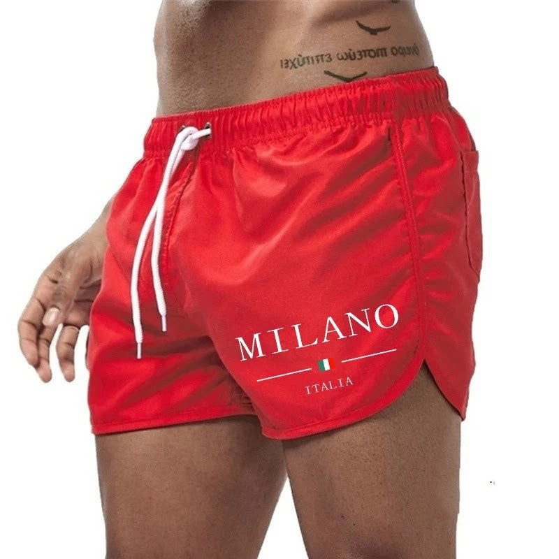 Hamish | Men's Minimalist Swim Shorts – Red