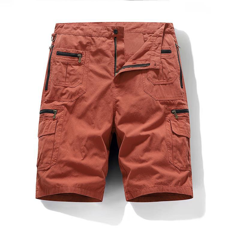 Zane | Men's Bermuda Shorts with Utility Pockets – Orange