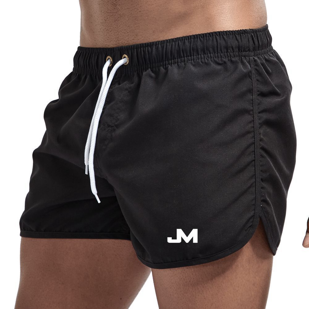 Levi | Sporty Swim Shorts with Contrast Trim – Black