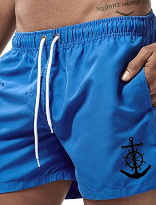 Jude | Nautical Swim Shorts with Anchor Detail – Royal Blue