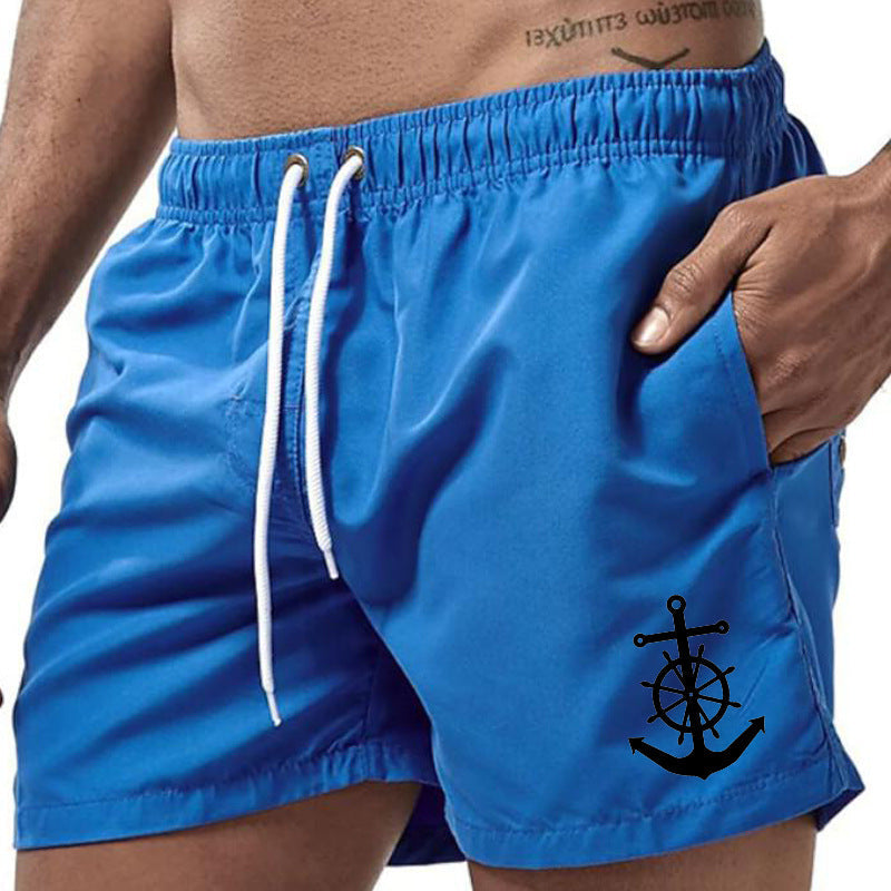 Jude | Nautical Swim Shorts with Anchor Detail – Royal Blue