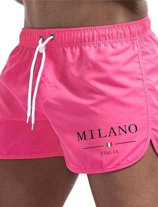 Hamish | Men's Minimalist Swim Shorts – Pink Red
