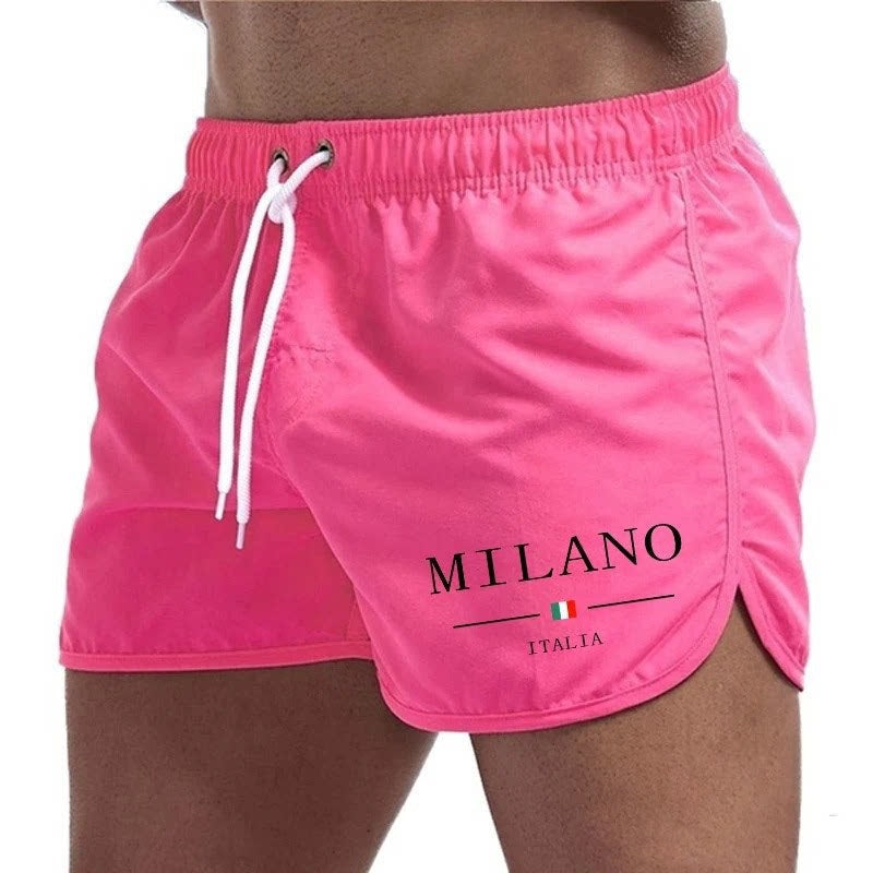 Hamish | Men's Minimalist Swim Shorts – Pink Red