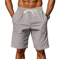 Sterling | Striped Casual Summer Shorts – Grey