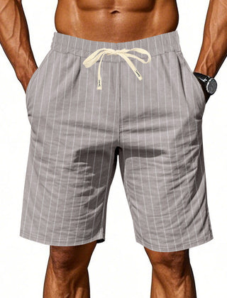 Sterling | Striped Casual Summer Shorts – Grey
