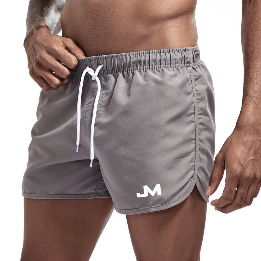 Levi | Sporty Swim Shorts with Contrast Trim – Dark Grey